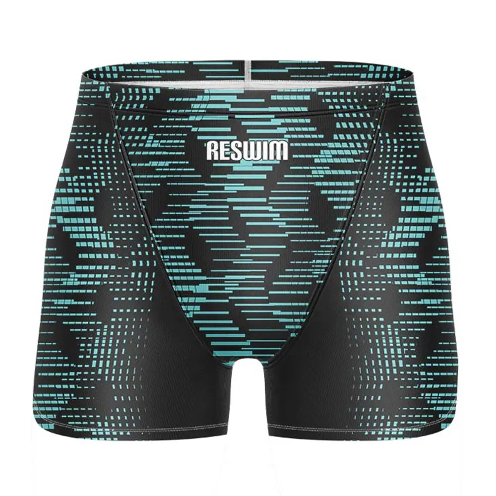 Summer Men's Swim Jammer Swimsuit Shorts Swimming Trunks Beach Tights Shorts Surfing Diving Swimwear Gym Jammers Lycra Pants