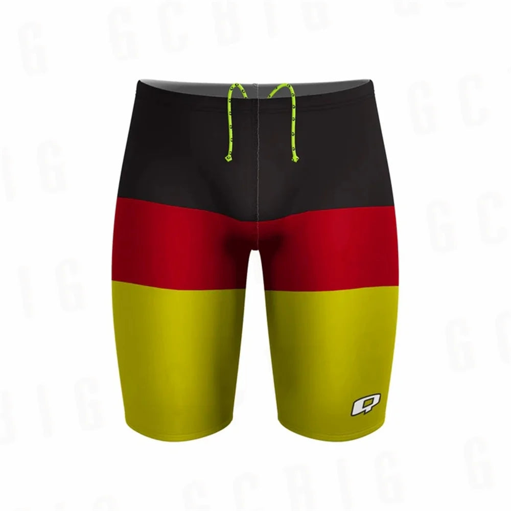 Summer Mens Beach Swimming Pants Swimwear Training Swim Shorts Trunks Swimsuits Boys Jammer Running Sports Surf Shorts Trunks