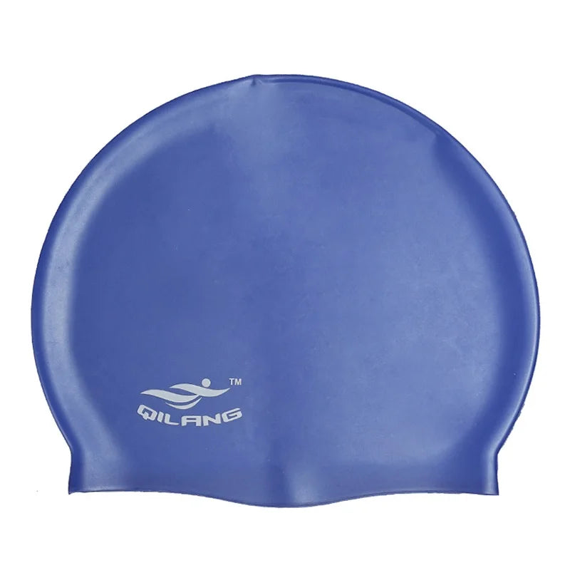 Waterproof Silicone Swim Caps Women Men High Elastic Flexible Protect Ears Hair Swimming Pool Hat for Adults Children Girls Boys