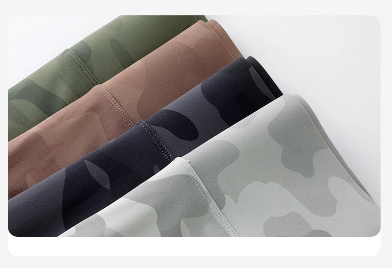 BIVIGAOS Summer Camouflage Green Sharkskin Biker Shorts Knee Length Short Leggings Women Casual Sports Cycling Shorts