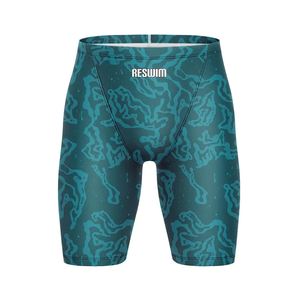 Men's Swim Jammer Swimsuit Short Athletic Training Pants Beach Tights Shorts Swimming Trunks Swimwear Surfing Diving Shorts