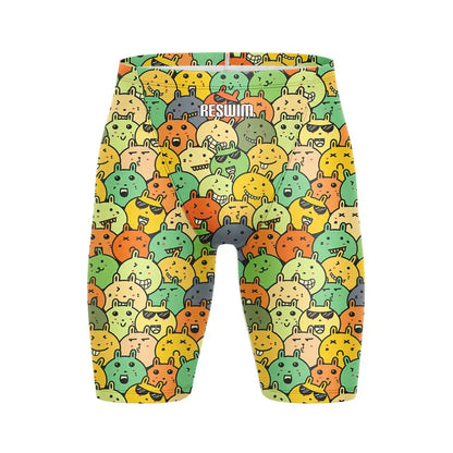 Swim Boxers Summer Men's Funny Cartoon Design Swimming Trunks Swim Jammer Swimsuit Tights Shorts Training Sports Beach Quick Dry Running Surfing Pants