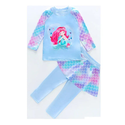 Kids Swimsuits, Girls' Sunscreen Swimsuits, Quick-Drying Swimsuits, Medium and Big Kids, Mermaid Swimsuits, Swimsuits