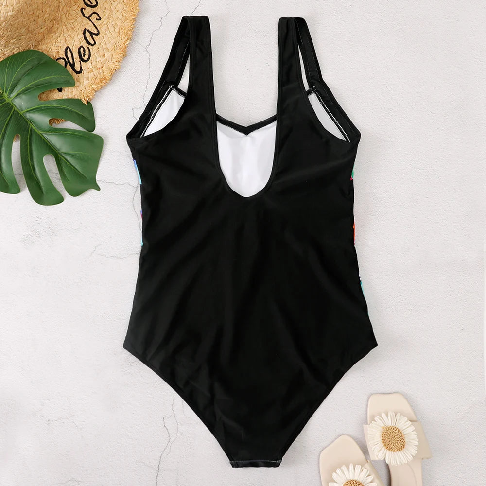 Women Swimsuit One Piece Printed Swimwear Female Bodysuit Bathers Bathing Swimming Swim Suit Sports Beachwear