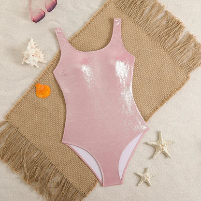 Mermaid Scales Print Bodysuit One Piece Swimsuit Women Swimwear Racing Sports Bathing Suit Woman Monokini Beach Wear