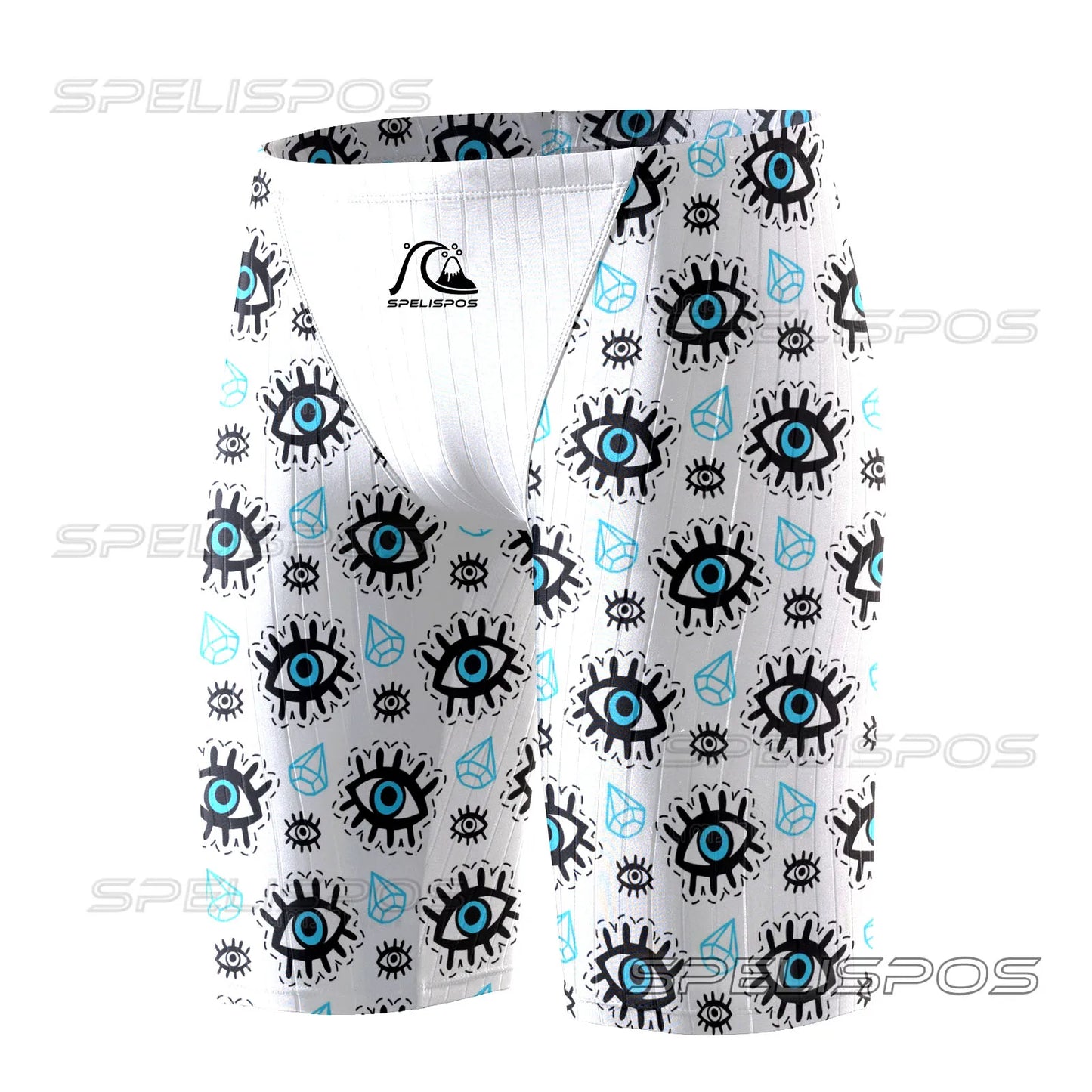SPELISPOS Summer Men Swimming Trunk Swimwear Beach Swim Sport Short Briefs Elastic Surfing Swimsuit Training Flat Pants Diving