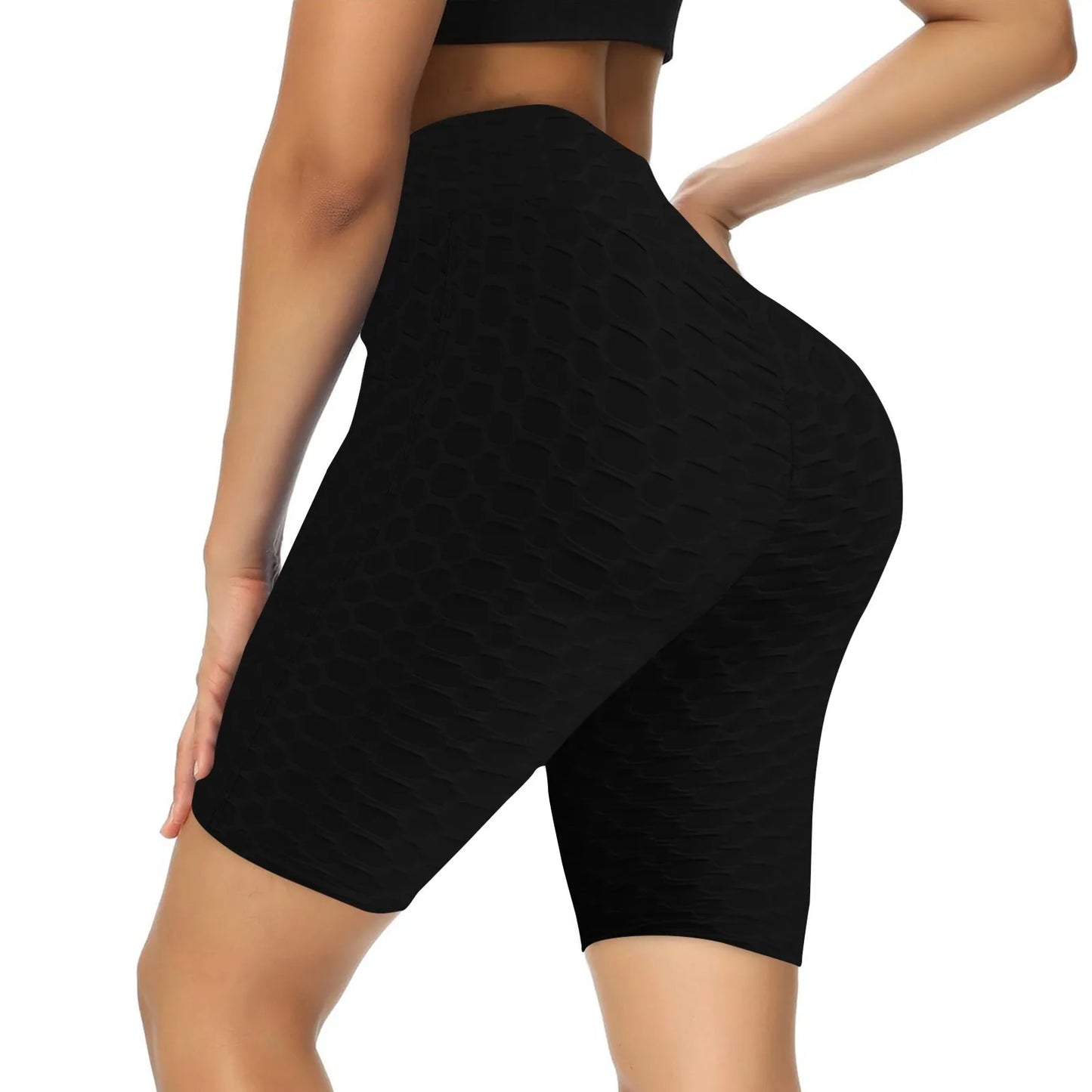 Women's Capris Yoga Fitness Peaches Buttocks Bubble Sports Leggings With Pockets Pants for Women Women’s Yoga Pants
