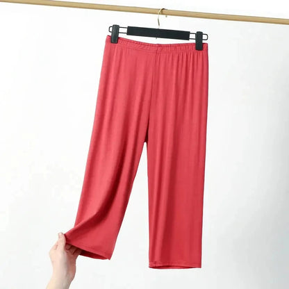 plus size XL to 8XL summer Modal leggings calf Length High waist  Stretch Casual Slimming