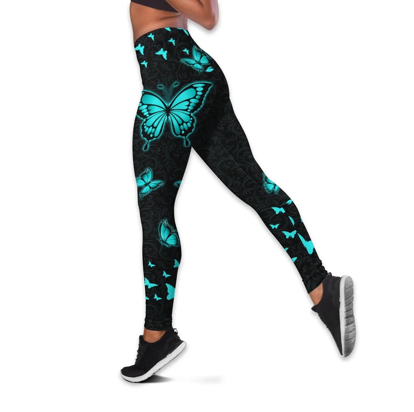 Butterfly 3D Printed Women's Leggings Fitness Female Full Length Leggings yoga Running Pants DDK104