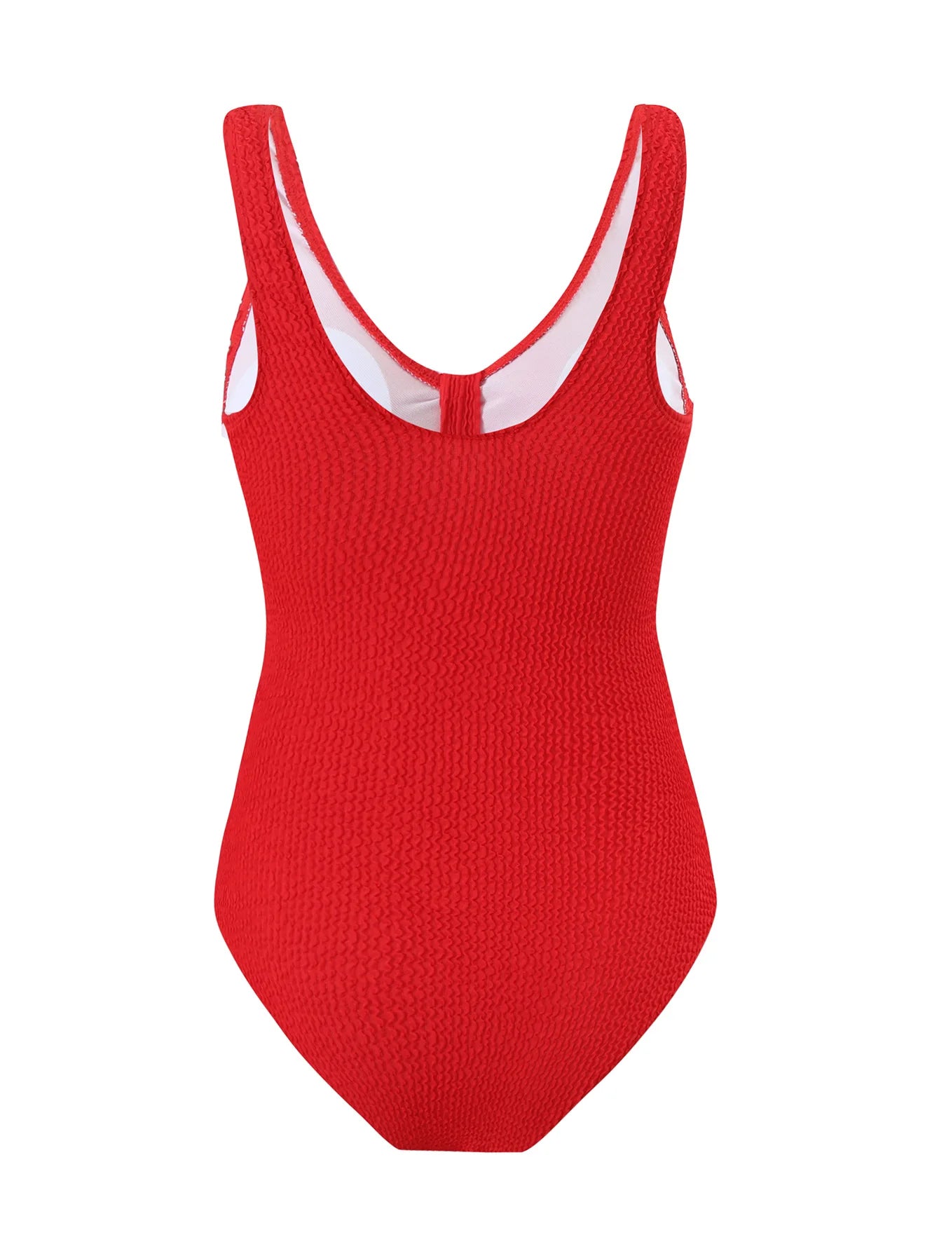 Scoop Neck One Piece Swimsuit Woman Backless Bodysuit Crinkle Swimwear Beach Wear Blue Bathing Suits Ladies Holiday Summer