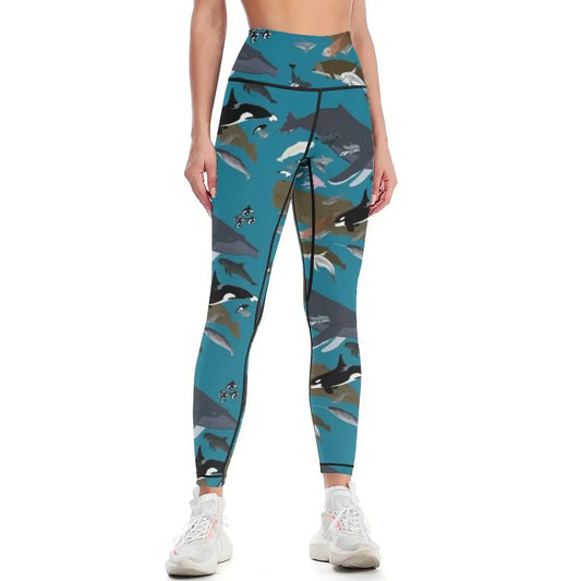 I Am Thankful For Cetaceans Leggings workout clothes for Training pants Women's sportswear Womens Leggings