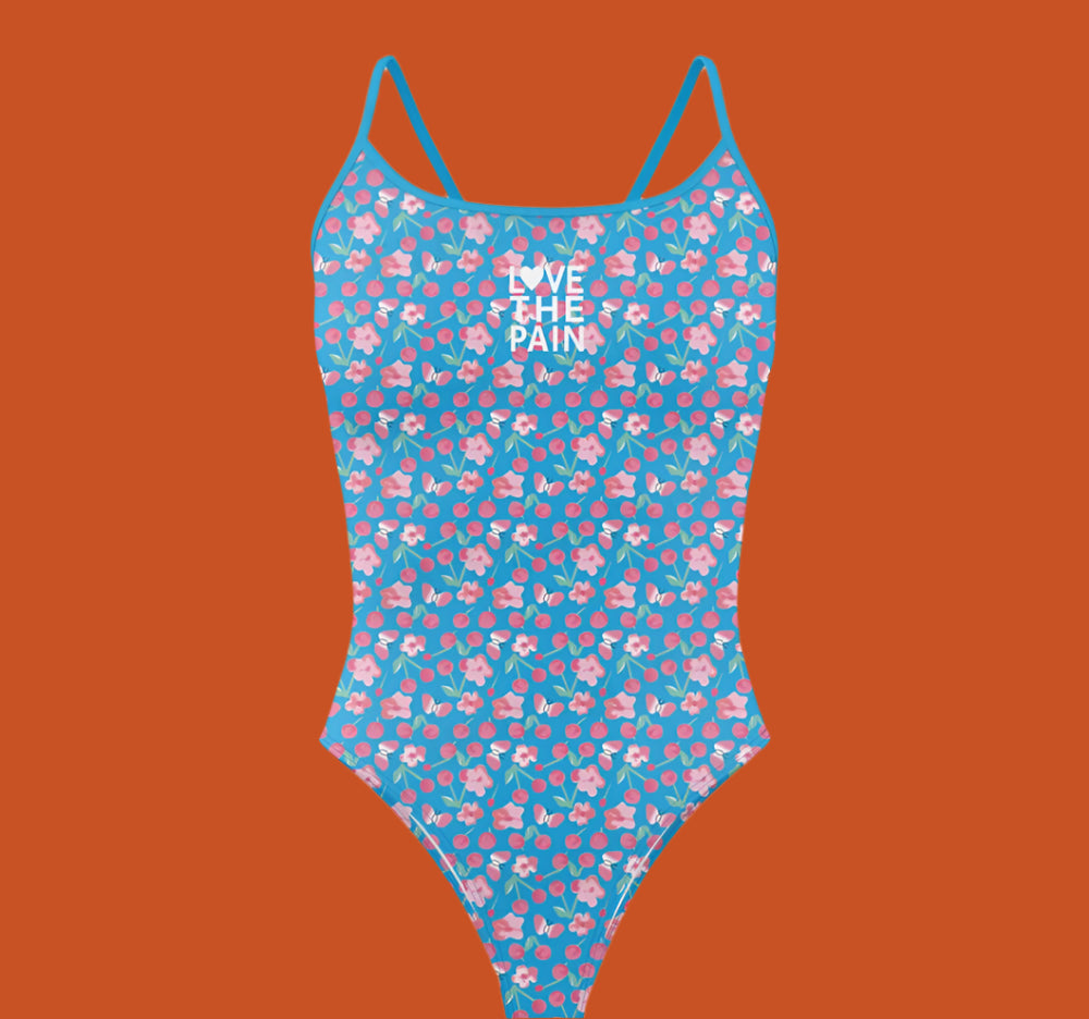 Love The Pain Women's Bikini Thin Strap Triangle Swimsuit Competition Swimsuit Summer Function Training Print Bathing Suit