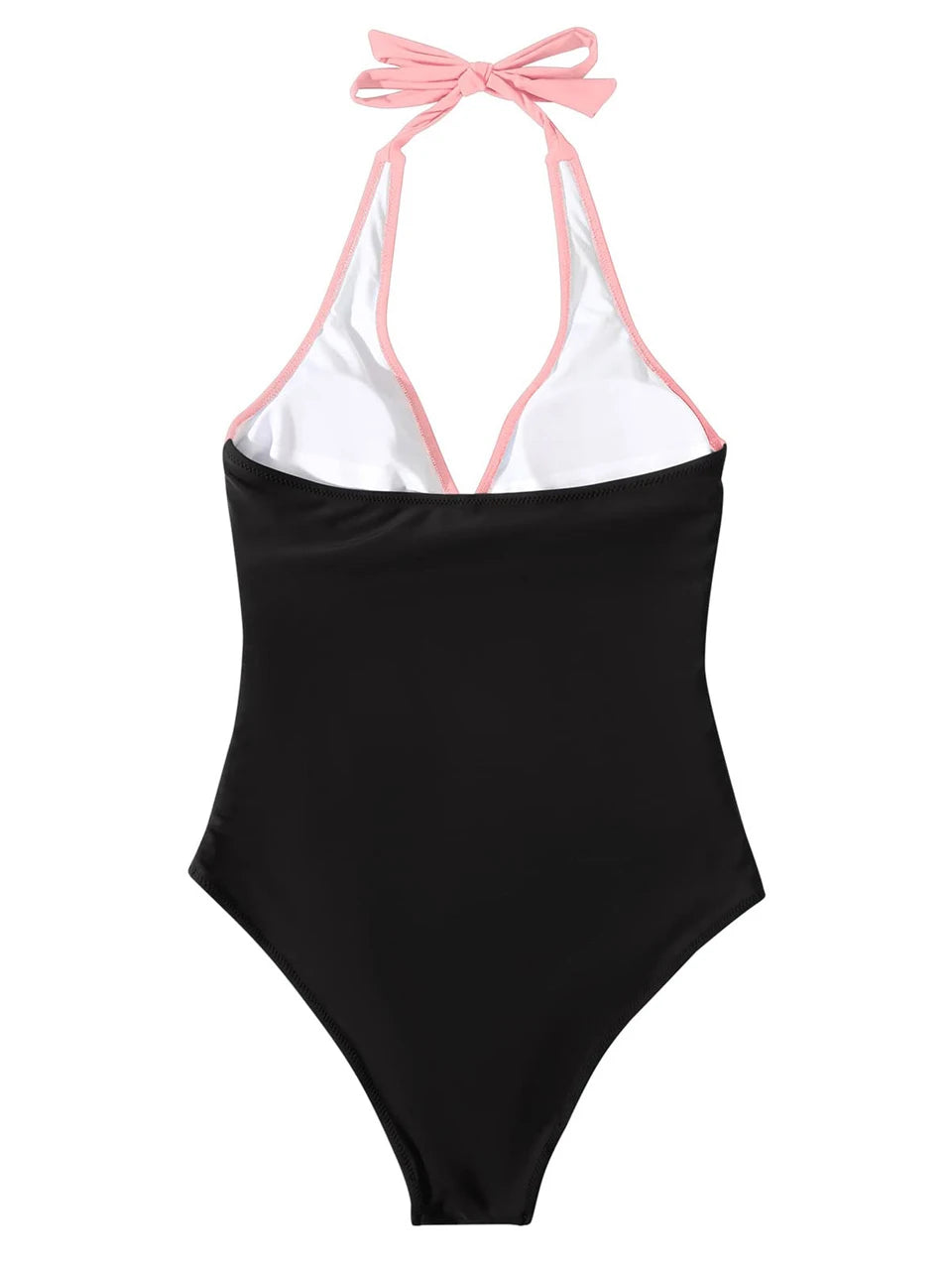 Halter Swimsuit Women One Piece Printed Cross Smocked Swimwear Female Bodysuit Bathing Swimming Suit Padded Beachwear