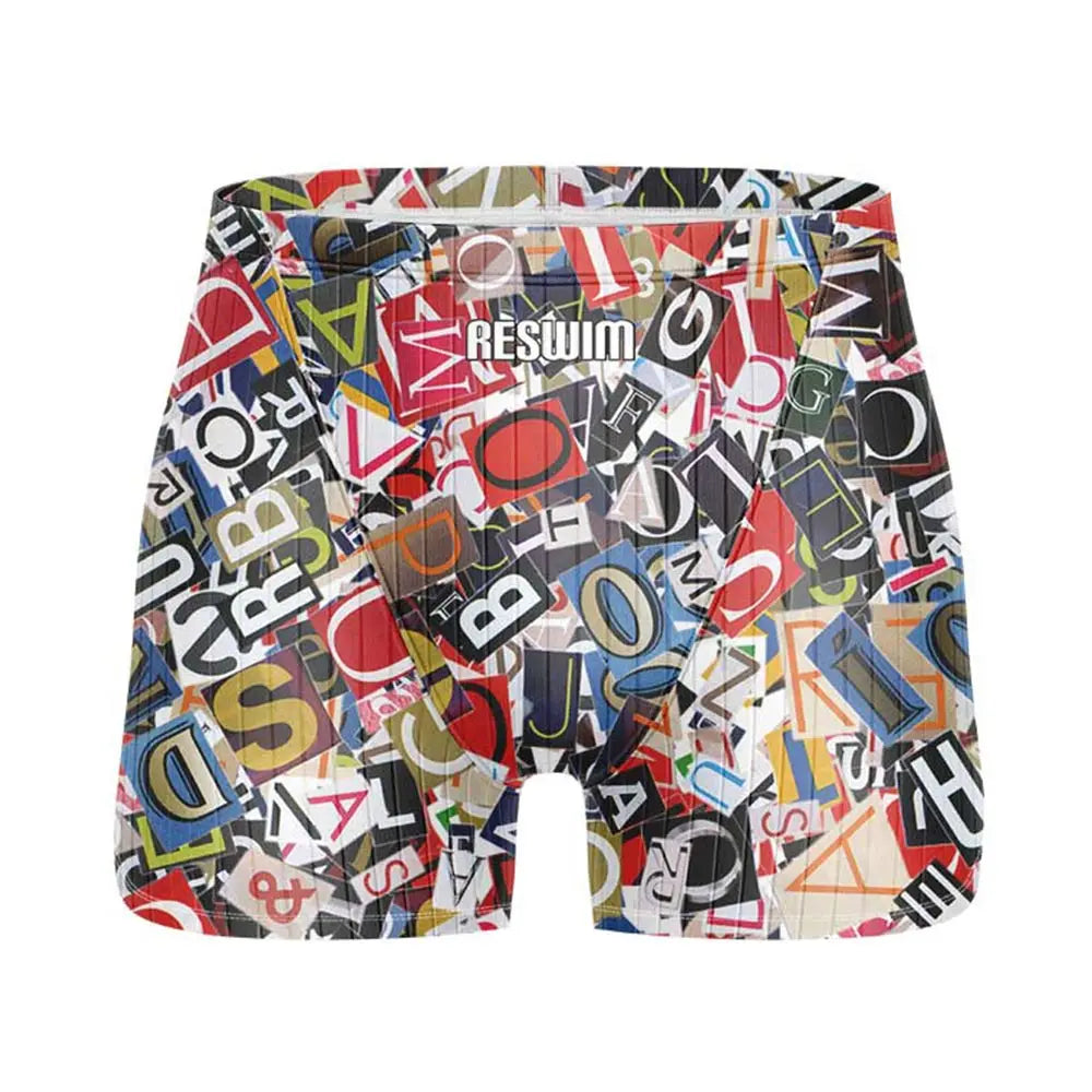 Men's Jammer Swimsuit Athletic Training Swim Trunks Bathing Suit Durable Training Swimming Surfing Diving Shorts Summer Swimwear