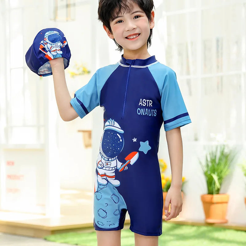 UV Baby Girl Swimsuit One Piece Swimming Jumpsuit Unicorn Bathing Suit SPF 50 Short Sleeve Kids Swimwear for Girls 2-12 Years