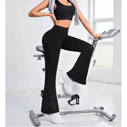 Soft High Waisted Tummy Control Workout Yoga Pants Butt Lifting Flare Leggings for Women Wide Leg Flared Yoga Pants