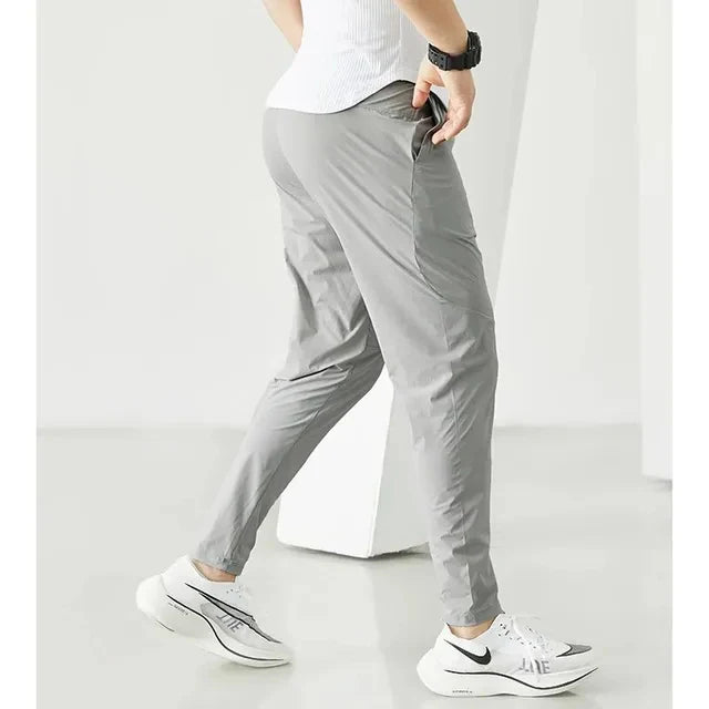 Running Pants Men Sportswear Elastic Jogging Sweatpants Gym Fitness Tight Trousers Quick Dry Thin Tracksuit Training Sport Pants