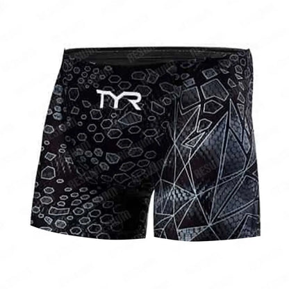 Men's Swim Jammer Athletic Training Swimsuit Shorts Swimming Trunks Jammer Swimwear Beach Tights Shorts Quick Dry Surf Pants