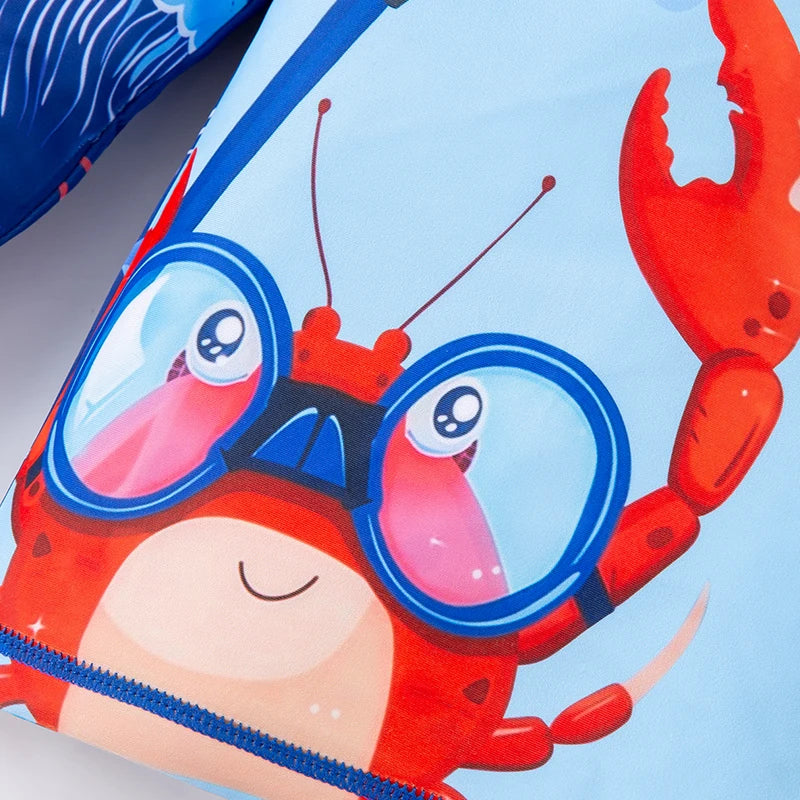 Kids' Cartoon Print Two-Piece Swim Set