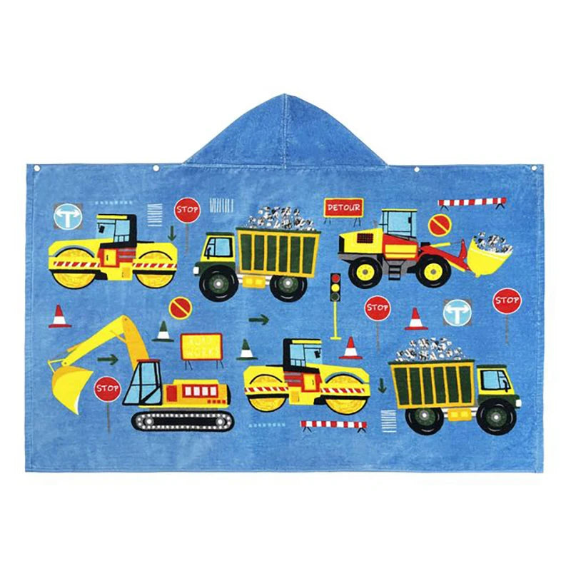 Cartoon Child Kid Hooded Cloak Infant Bathrobe Baby Bath Towel Robe Cotton Boy Girl Beach Robe Dinosaur Cape Newborn Wrap Blanket