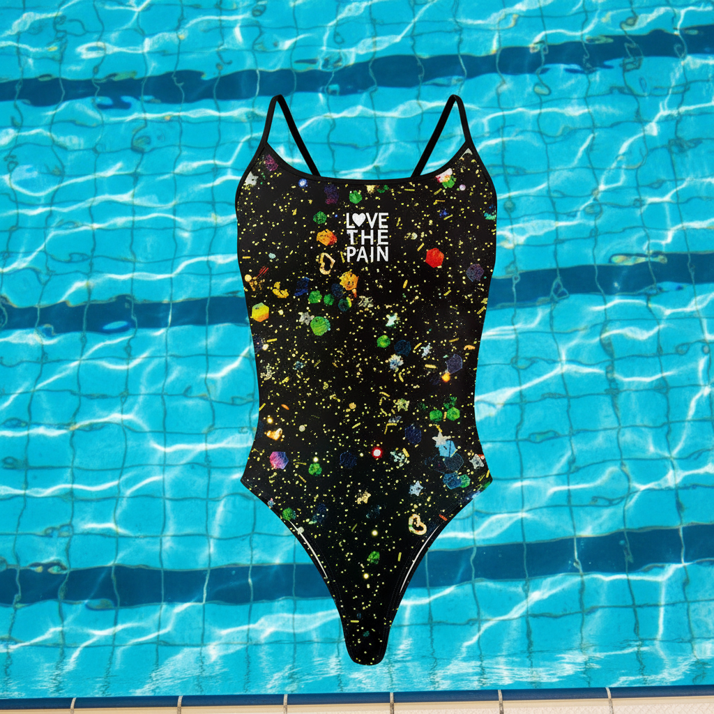 Love The Pain Women One-Piece Swimsuit Pool Bathers Squad Back Monokini Bathing Suits Beachwear Triathlon Functional Training Swimwear