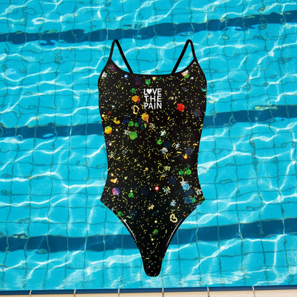 Love The Pain Women One-Piece Swimsuit Pool Bathers Squad Back Monokini Bathing Suits Beachwear Triathlon Functional Training Swimwear