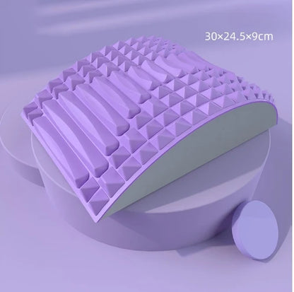 Lumbar device for physical stretching and massage relaxation of waist and back, yoga spine corrector for back opening pillow.