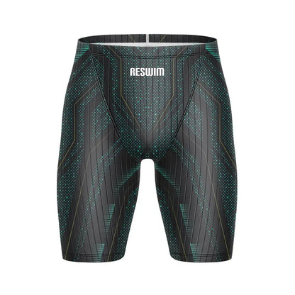 Summer Men's Beach Swimming Trunks Pro Swim Jammer Endurance Athletic Training Swimsuit Shorts Swimwear Jammer Tights Surf Pants
