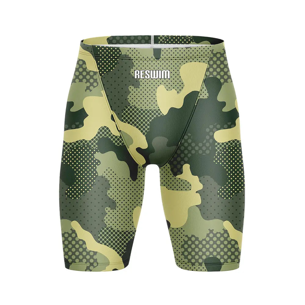 Men's Swim Jammer Swimsuit Short Athletic Training Pants Beach Tights Shorts Swimming Trunks Swimwear Surfing Diving Shorts