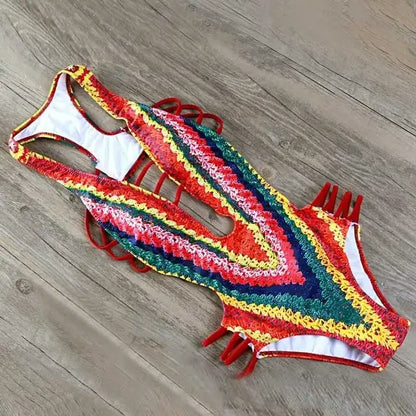 S - XXL Printed Women Swimwear One Piece Swimsuit Female High Cut Trikini Backless Monokini Bather Bathing Suit Swim Lady