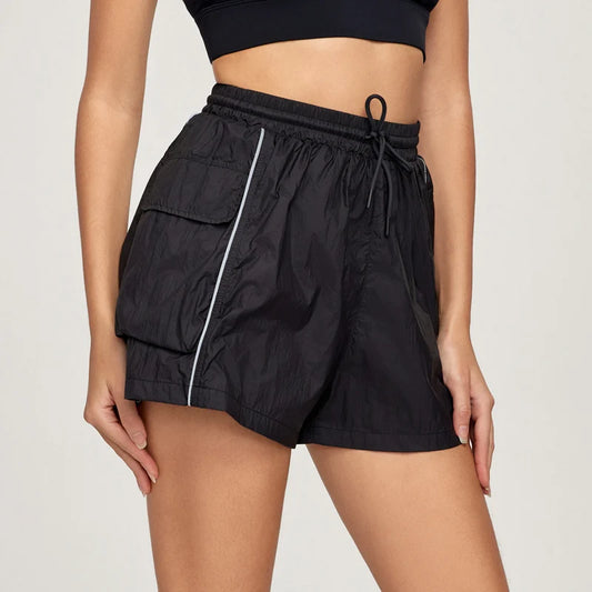 Women's High-Waisted Running Shorts with Pockets
