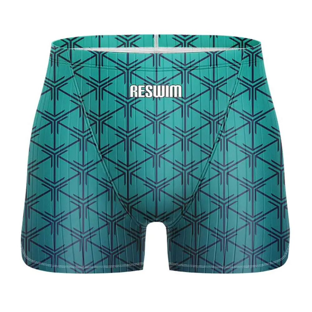 Men's Swim Jammer Swimsuit Athletic Training Racing Swimwear Swimming Trunks For Beach Tights Shorts Quick Dry Bathing Suit