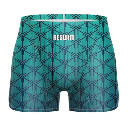 Men's Swim Jammer Swimsuit Athletic Training Racing Swimwear Swimming Trunks For Beach Tights Shorts Quick Dry Bathing Suit