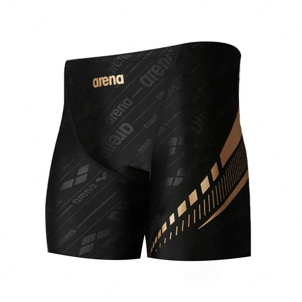 Men's Swim Jammer Athletic Training Swimsuit Shorts Swimming Trunks Jammer Swimwear Beach Tights Shorts Quick Dry Surf Pants