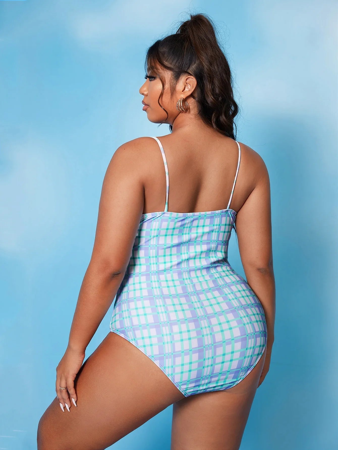 Women's One-Piece Color Printing Swimsuit Plus Size Fashion Swimsuit