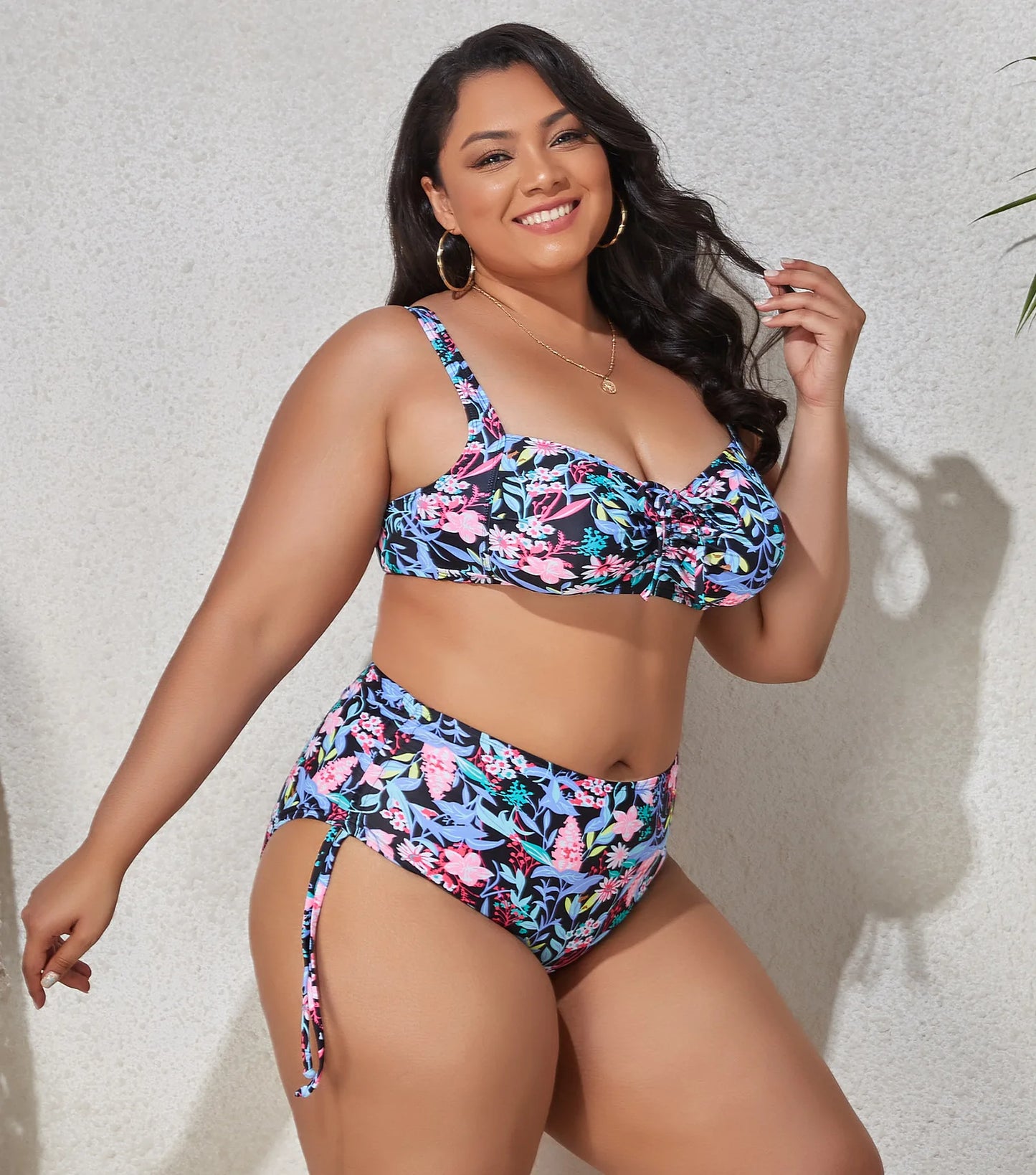 High Waist Leopard Bikini Set Plus Size Swimwear for Women Swimsuit Beachwear Bathing Suit Thong