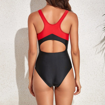 Female Large Size One-Piece Swimsuit Closed Swimwear Sports Push Up Body Women'S Swim Bathing Suit Beach Pool Bather
