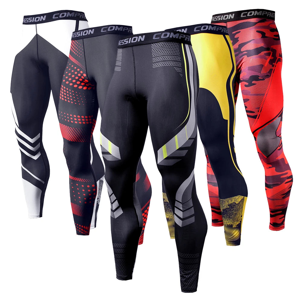 Mens Compression Pants Quick Dry Fit Men Leggings Fitness Running Tights Trousers Male Sportswear Training Sport Gym Leggings