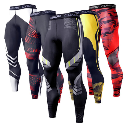 Mens Compression Pants Quick Dry Fit Men Leggings Fitness Running Tights Trousers Male Sportswear Training Sport Gym Leggings