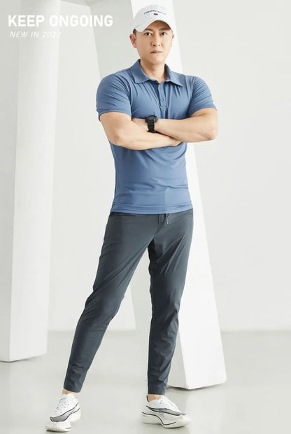Breathable Men's Gym Pants - Athletic Ice Training Sweatpants for Summer Sports & Fitness - Outdoor Leggings, Tactile &Cooling