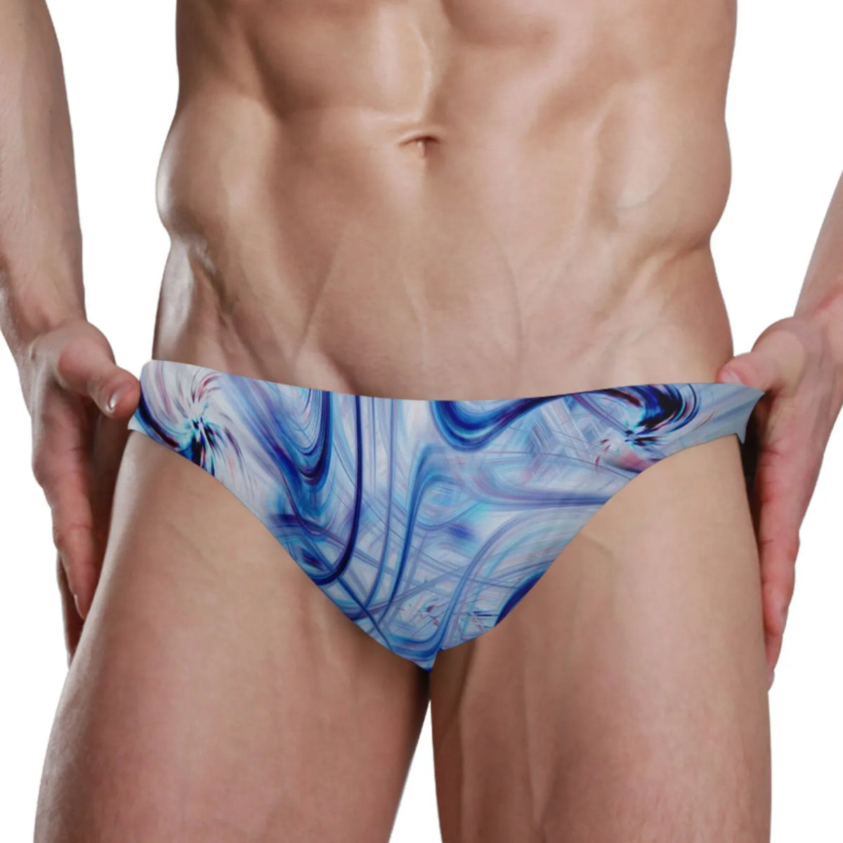 Man's Swimming Briefs Low Waist Swimwear drop With Push-up Pad Shorts Trunks Boxers Marble print Men's Swim For Old buyer