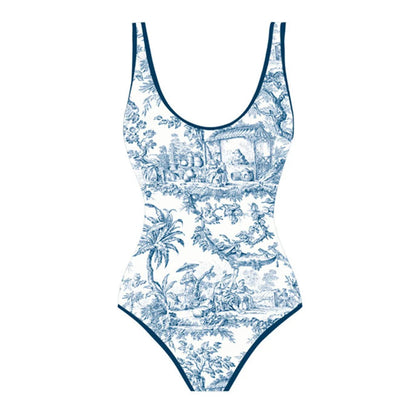 Design Printed Swimwear Women One Piece Swimsuit Female Bathers Bathing Swimming Swim Suit Beachwear