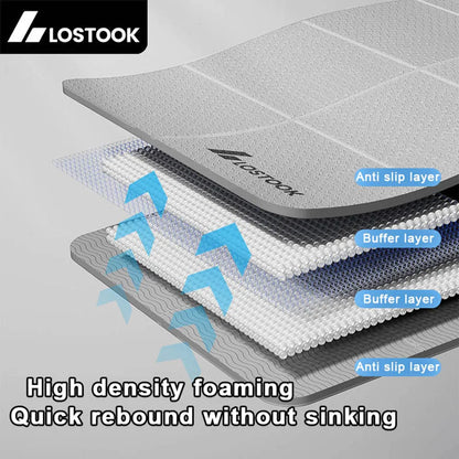 Foldable Yoga Mat Eco Friendly TPE Lightweight Double Sided Non-Slip Mat For Pilates Exercise Home Workouts