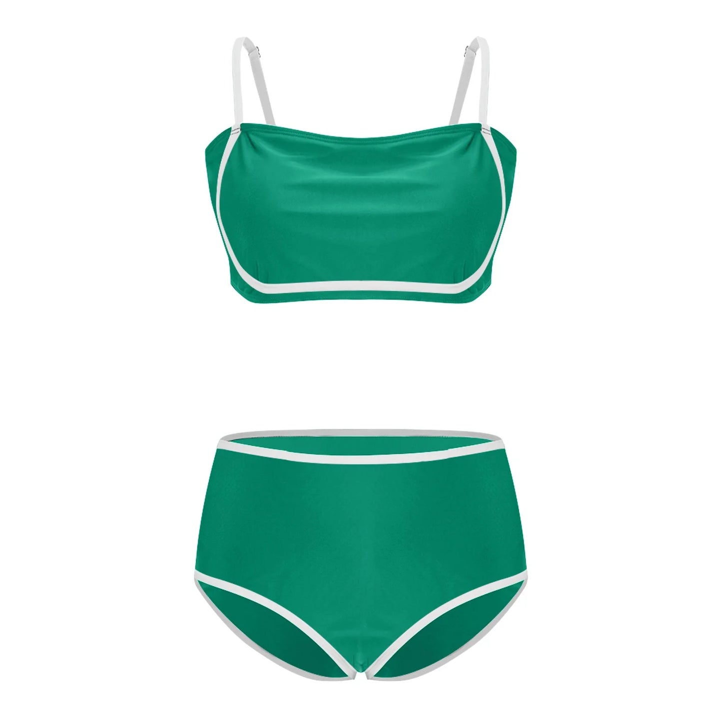 High Waist Bikinis Sporty Swimsuit Women Strappy Swimwear Female Solid Bathers Bathing Swimming Swim Suit Beachwear XXL