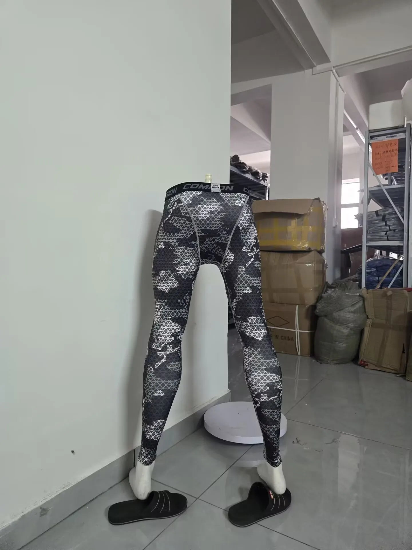 Men Camouflage Tights Man Fitness Compression Pants Quick-drying Rashguard Elastic Leggings for Gym Training