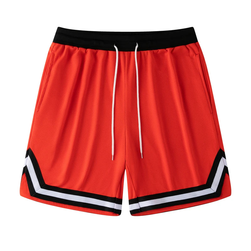 Simple Striped Graphic Beach Shorts For Men Casual Oversized Shorts