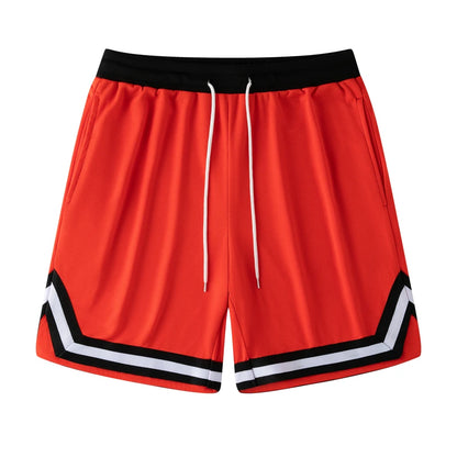 Simple Striped Graphic Beach Shorts For Men Casual Oversized Shorts