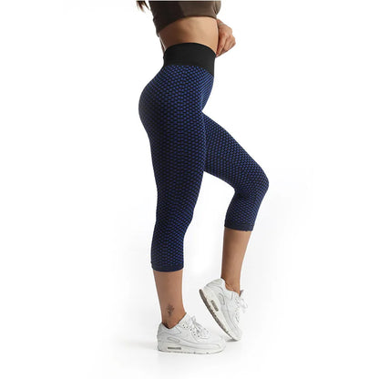 YSDNCHI Push Up Leggings Breathable Workout Capris Sport Leggins Seamless High Waist Mid-Calf Women Gym Fitness Yoga Clothing