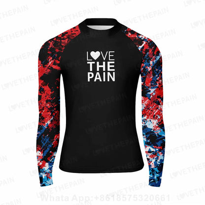 Men's Surfing Wear Swimming Diving T-Shirts Long Sleeve Rash Guard Swimwear Elasticity Beach Surfing Sun Protection Clothing