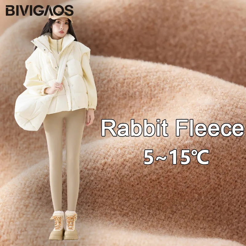 Winter High Waist Fleece Sharkskin Leggings Women Seamless Slim Tight-Fit Velvet Thickened Elastic Warm leggings